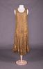 GOLD BEAD & SEQUIN EVENING DRESS, FRANCE, MID 1920s