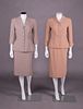 TWO IRENE WOOL SKIRT SUITS, AMERICA, 1947-1952