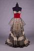 GERMAINE LECOMTE FLAMENCO INSPIRED EVENING GOWN, PARIS, LATE 1940s