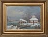 George David Coulon (1823-1904, New Orleans), "European Winter Landscape," 1878, oil on panel, signed and dated lower right "G. D. Coulon, 1878," pres