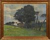Frederic Émile Jean Baptiste Ragot (1872-1937, French), "Pastoral Landscape," 19th c., oil on canvas, signed lower left, with a "Pannaux L. Bernard" s