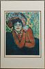 After Pablo Picasso (1881-1973, Spain), "L'Attente (Margot)," c. 1966, offset lithograph plate from the Barcelona Suite, by Museo Picasso, on the occa