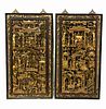 Fine Pair, Chinese Export Giltwood Carved Panels