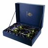 Faberge Blue Box w/Four Green Wine Glasses