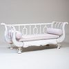 Directoire Style White Painted TÃ´le and Metal Day Bed