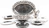 A Group of Eight Silver Table Articles, 20th Century, comprising Austrian, German, and American examples, comprising 3 bowls, 1