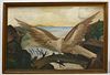 Large Folk Art Painting of an Eagle