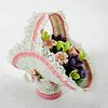Small Flower Basket with Pink Lace 1011573 - Lladro Porcelain Decor