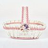 Oval Basket with Pink Trim 1001556 - Lladro Porcelain Decor
