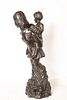 Maternity, bronze sculpture, mid-20th century Spanish school