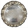 Peggy Page Sterling Silver Round Tray, marked Peggy Page Mexico 925, diameter 14 1/2 inches, 39 t.oz.