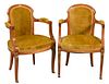 Pair of French Empire Style Armchairs, 20th century.
