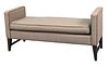 Mitchell Gold and Bob Williams Contemporary Upholstered Window Seat, height 25 inches, length 53 1/2 inches, depth 20 inches.