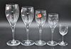 Set of 53 Baccarat Crystal Stems, to include 10 water goblets, 15 red wine, 13 white wine, 6 sherry, along with 9 sour glasses.