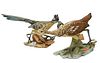 Two Giuseppe Tagliariol Tay Porcelain Road Runners Figures, by Giuseppe Tagliariol, limited edition, both signed and editioned; height 10 inches, leng