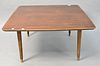 Danish Teak Coffee Table, designed by George Tanier Selection, (in need of a cleaning, glueing and clamping), height 17 inches, length 30 inches, widt