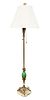 Victorian Floor Lamp, having scrolled base with flowers, height 64 inches.