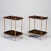 Maison Bagues (attrib), 2-tier occasional tables