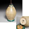 French Art Pottery vase converted to a lamp