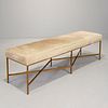 Large Contemporary Designer gilt iron bench