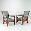 Baltic Empire ormolu mounted mahogany armchairs