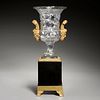 Nice Charles X gilt bronze mounted crystal urn