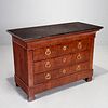Louis Philippe marble top mahogany commode