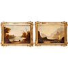 English school, pair of landscapes, 19th c.