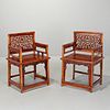 Pair Chinese huanghuali 'Meigui Yi' chairs