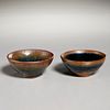 (2) small Chinese Jian ware bowls