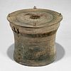 Antique Southeast Asian bronze rain drum