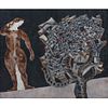 JAVIER ARÉVALO, La tentación, Firmada y fechada Mex 85, Acuarela sobre papel, 110 x 135 cm