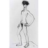JOSÉ GARCÍA OCEJO, Desnudo masculino, Firmado y fechado 2007, Carboncillo sobre papel, 110 x 67 cm