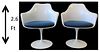 Pair of Knoll Saarinen "Tulip" Vintage Arm Chairs