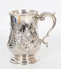 1871 English Repousse Sterling Silver Cup, 9 OZT