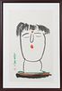 Jung-Kwang (1935-2003) Korean, W/C Portrait