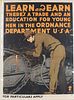 1919 War Poster "Learn & Earn"