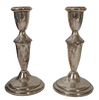 Pair of Vintage Weighted Sterling Candleholders