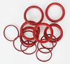 Set of (14) Chinese Red Cinnabar Carved Bangles