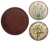 (3) Chinese Plates, Redware and Floral