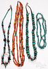 Four Native American Indian necklaces