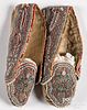 Pair of extensively beaded Mohawk Indian moccasins