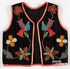 Native American Indian beadwork trade cloth vest