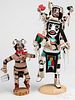 Two Hopi Hano Clown kachina figures
