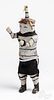 Hopi Indian carved and painted wood clown kachina