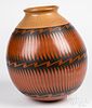 Mata Ortiz pottery round bottomed vessel