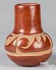 Santa Clara Pueblo Indian redware pottery vase