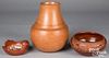 Three pieces of San Juan Pueblo Indian pottery