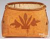 Native American Penobscot Indian birch bark basket