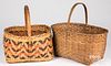 Two woven Indian handled baskets